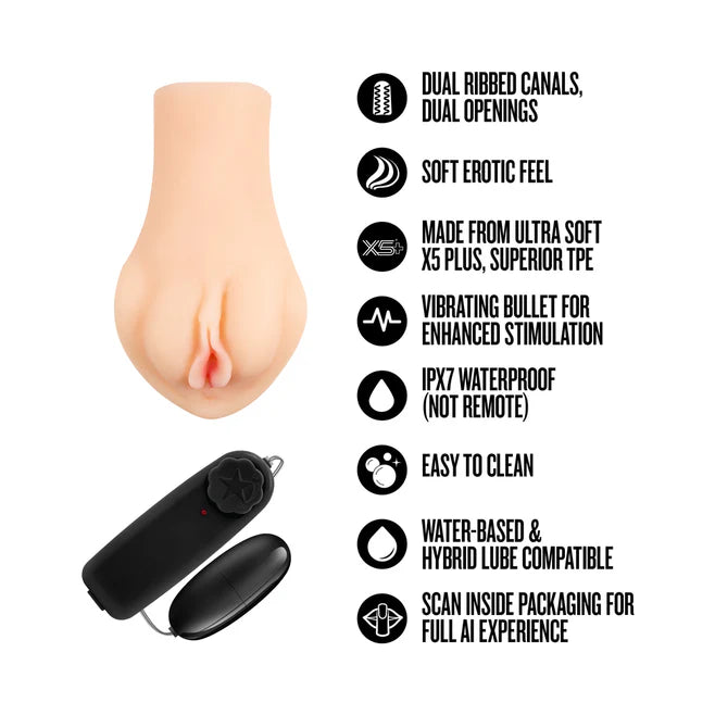 EnLust Melanie Vibrating Masturbator – Textured Sleeve with Remote