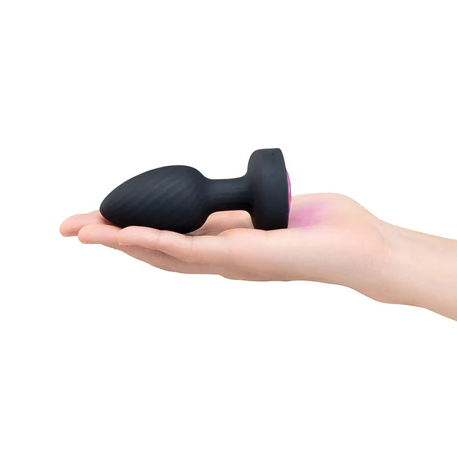 B-Vibe 3.5” Light-Up Rechargeable Silicone Butt Plug with Remote