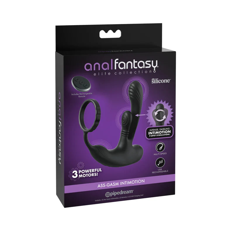 Anal Fantasy Elite Ass-Gasm IntiMotion Multi-motor Rechargeable Silicone Anal Plug