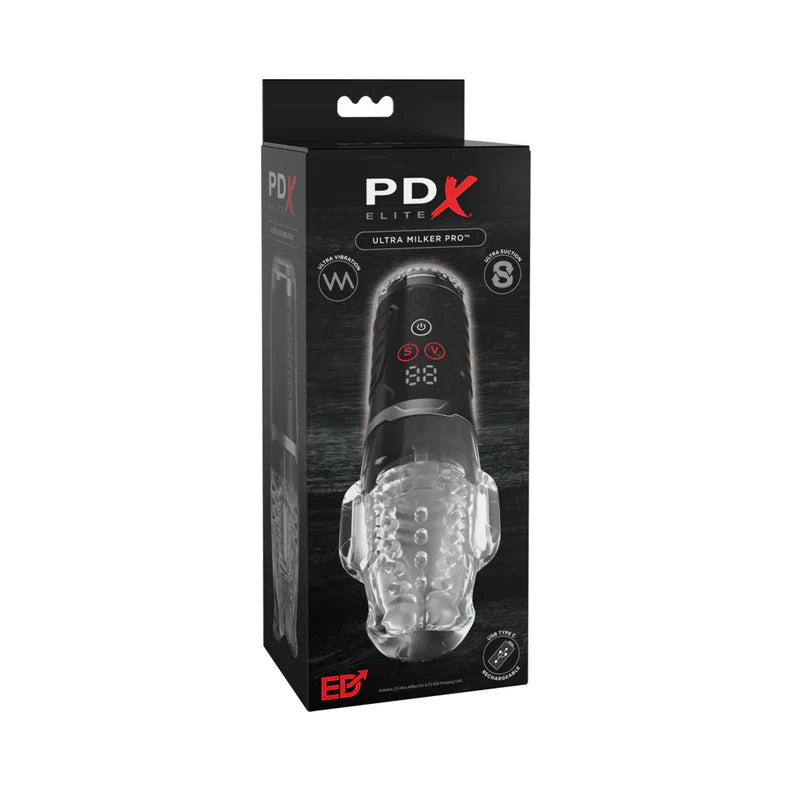 PDX Elite Ultra Milker Pro – Rechargeable Suction & Vibration Masturbator
