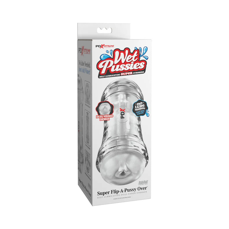 PDX Extreme Wet Pussies Super Flip-A-Pussy Over Self-Lubricating Dual-Ended Stroker