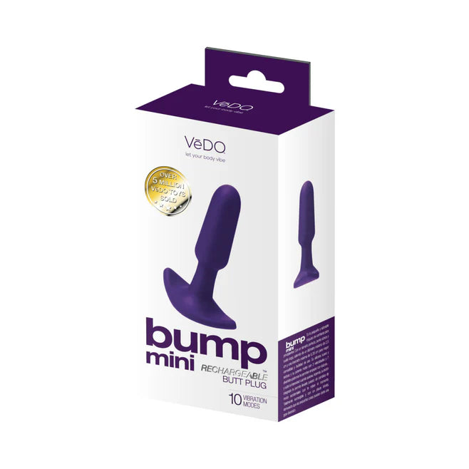 VeDO Bump Mini Rechargeable Silicone Butt Plug – Beginner Vibrating Plug