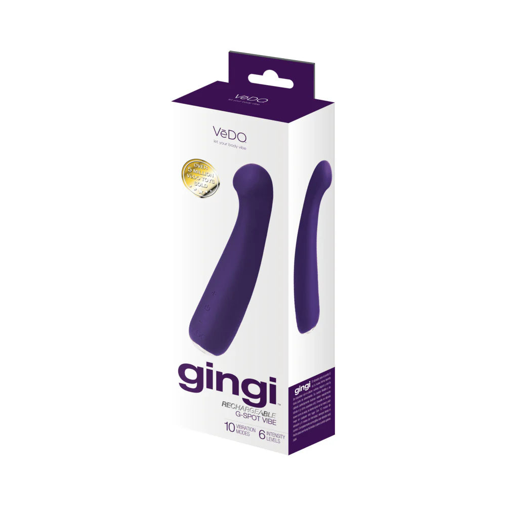 VeDo Gingi Rechargeable Silicone G-Spot Vibrator – Flexible Shaft Design