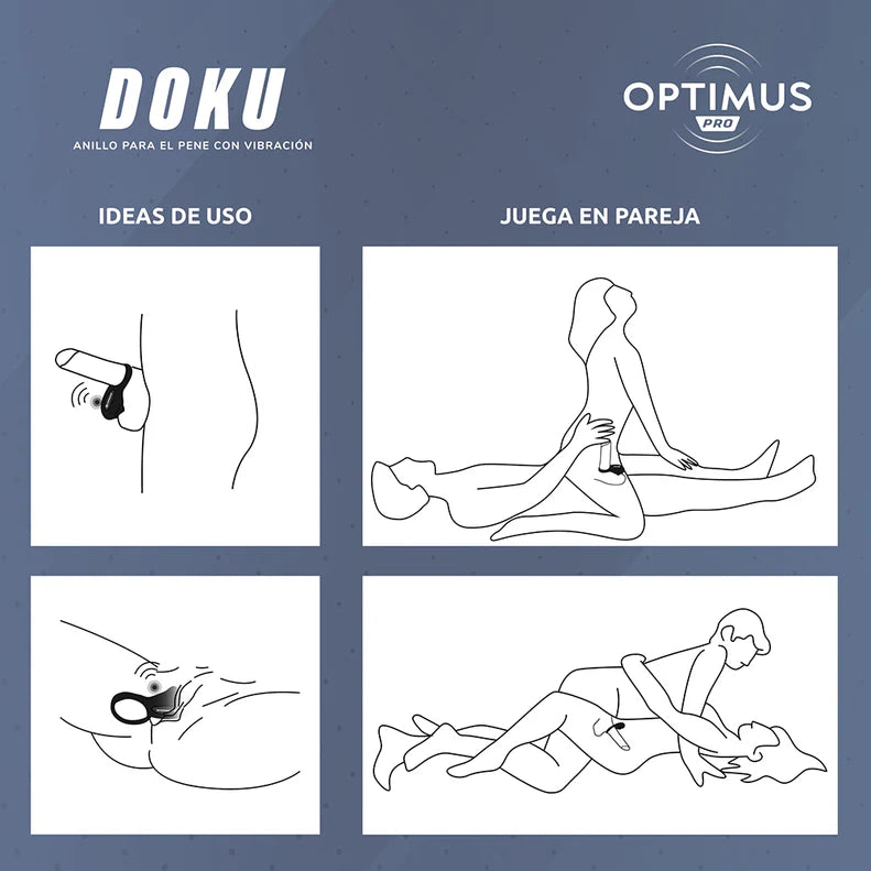 Camtoyz Doku App-Controlled Vibrating Ring – Rechargeable Silicone Cock Ring