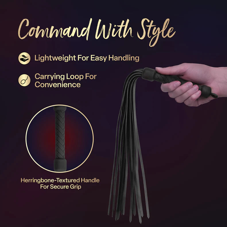 Temptasia Ardor Silicone Flogger – Multi-Tail Flexible Impact Toy