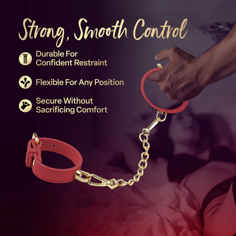 Temptasia Ardor Silicone Wrist and Ankle Restraints – Adjustable Bondage Set