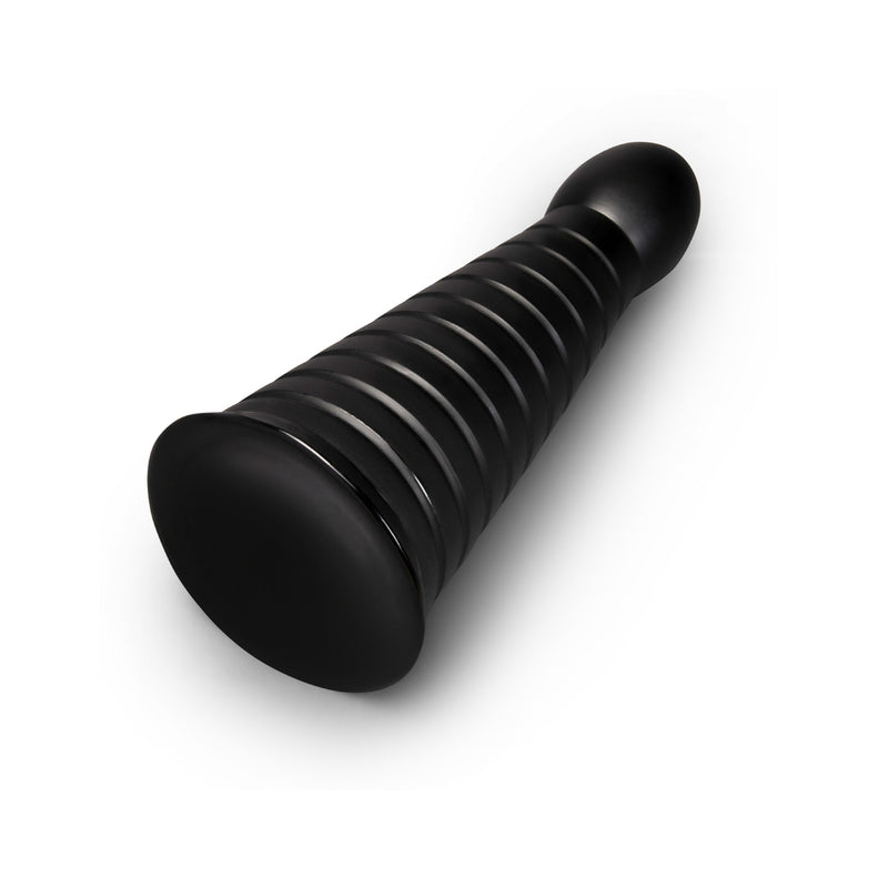 b-Vibe Cone 10in Tapered Ribbed Dildo