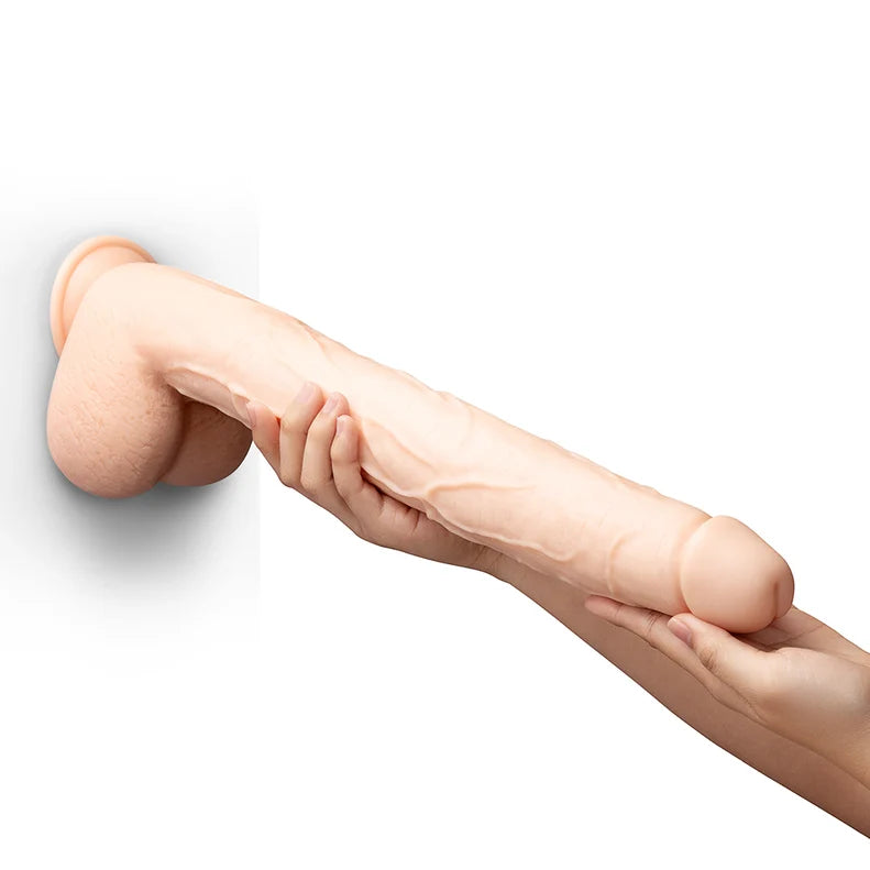 b-Vibe Bone 17in Deep-Insert Suction Dildo