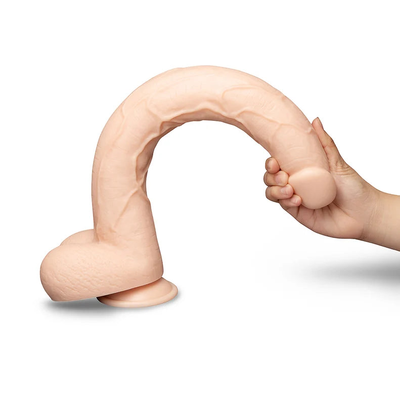 b-Vibe Bone 17in Deep-Insert Suction Dildo