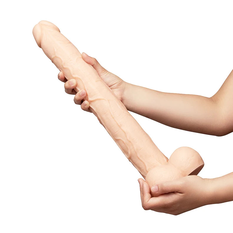 b-Vibe Bone 17in Deep-Insert Suction Dildo