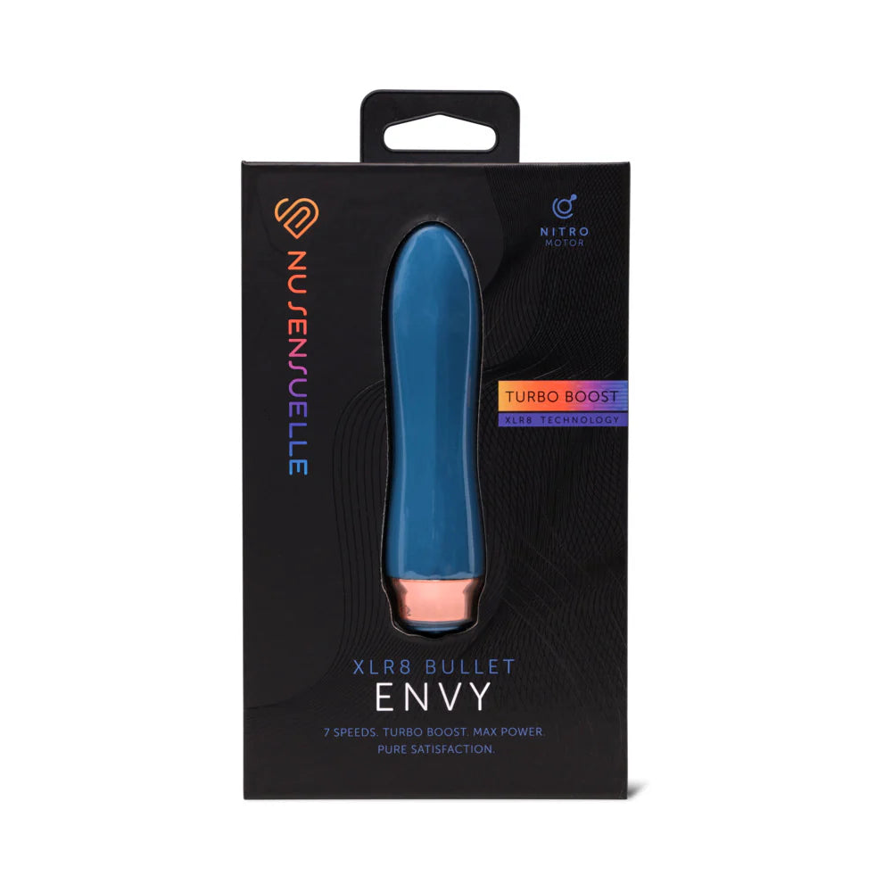 Nu Sensuelle Envy XLR8 Bullet Vibrator – Rechargeable Silicone with Nitro Motor