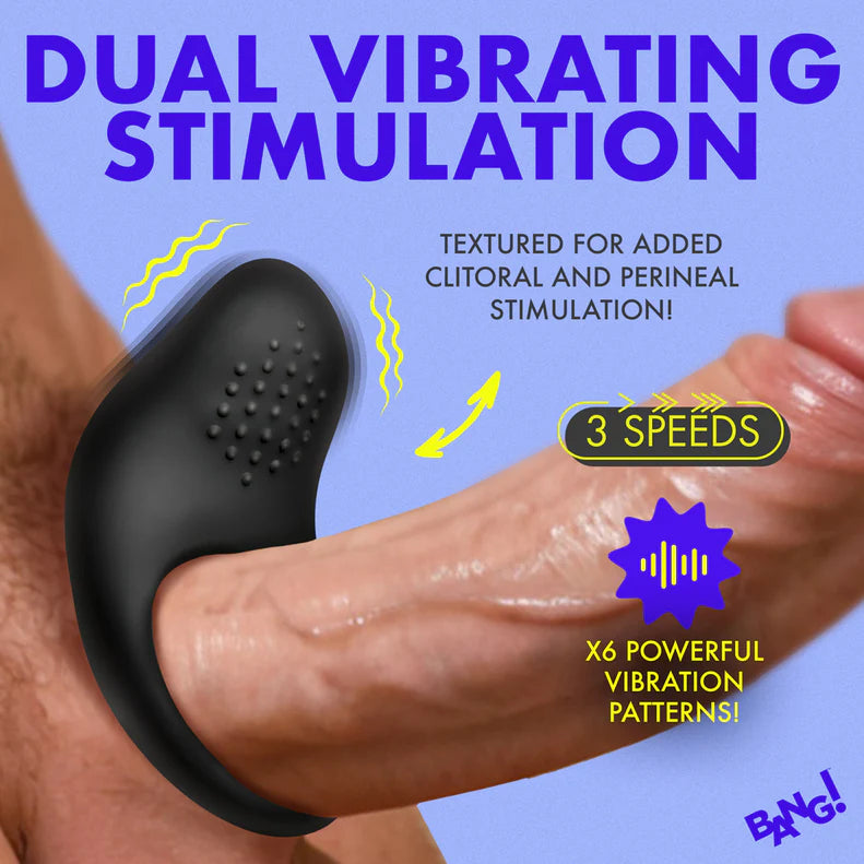 Bang! Vibrating Silicone Cock Ring – Rechargeable Clitoral Stimulator Ring