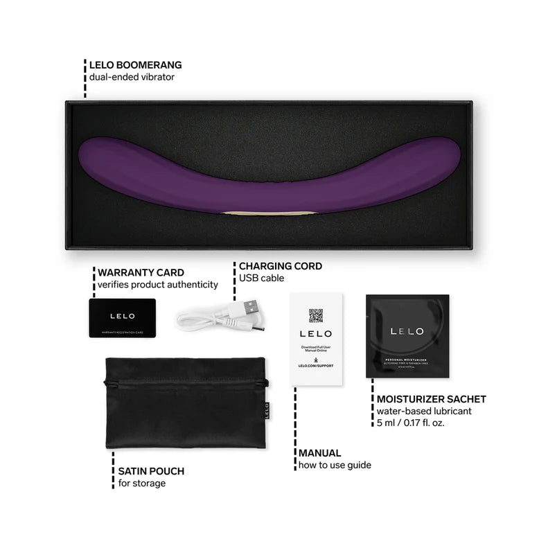 LELO Boomerang Dual Vibrator for Couples – App-Controlled, Waterproof Silicone Design
