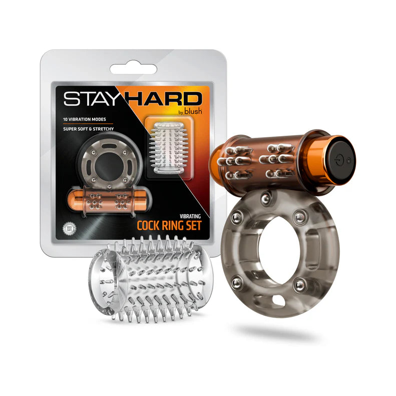 Stay Hard Vibrating Cock Ring Set
