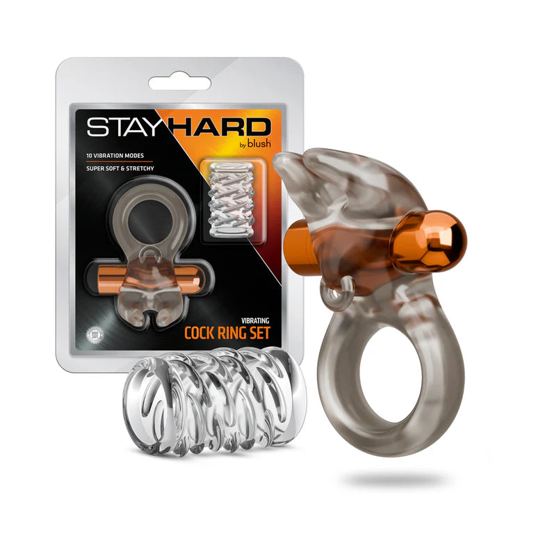 Stay Hard Vibrating Cock Ring Set