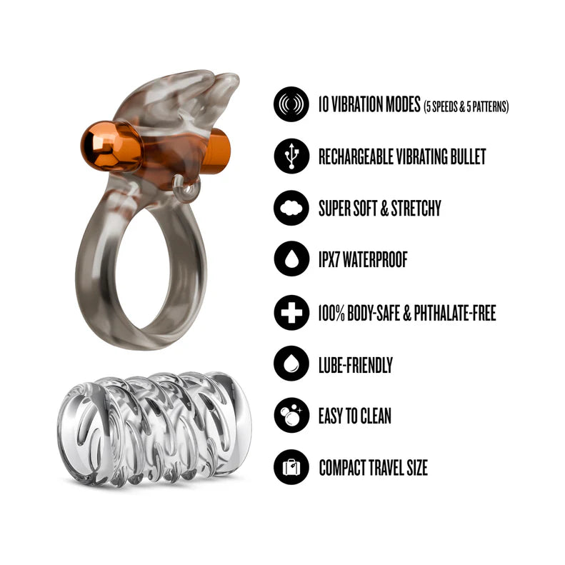 Stay Hard Vibrating Cock Ring Set