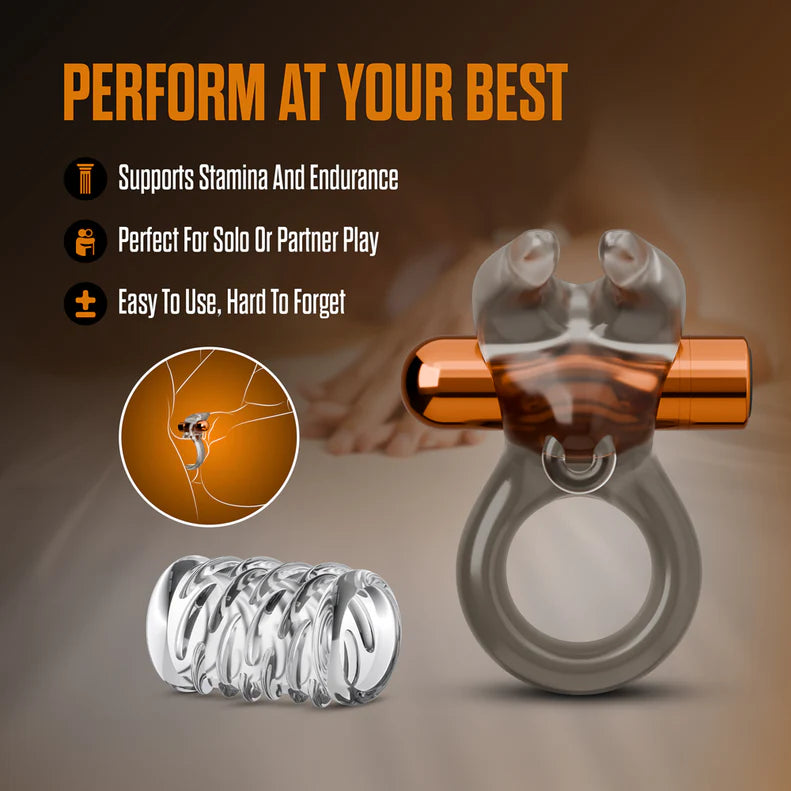 Stay Hard Vibrating Cock Ring Set