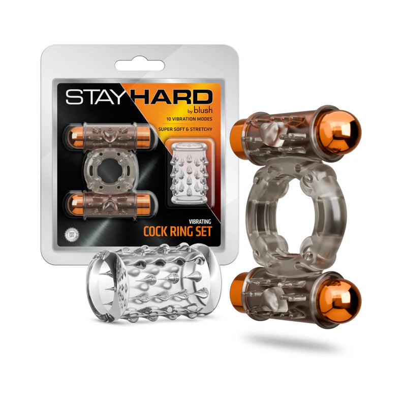 Stay Hard Vibrating Cock Ring Set