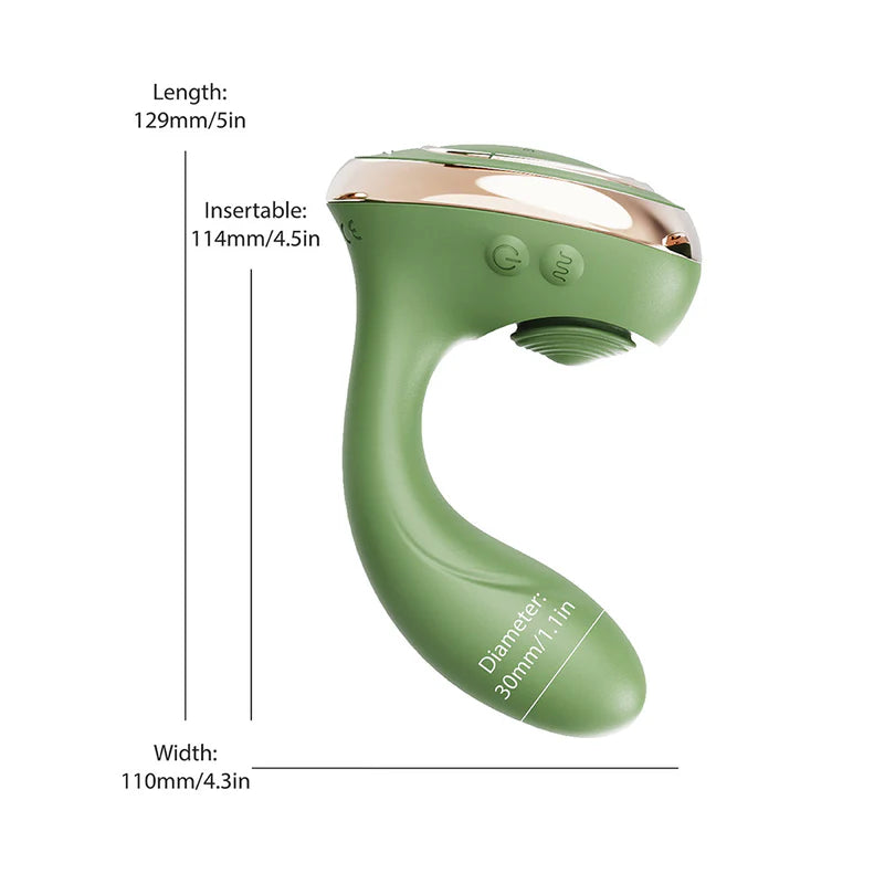 Swan Reign Rechargeable Silicone Dual Stimulating Vibrator