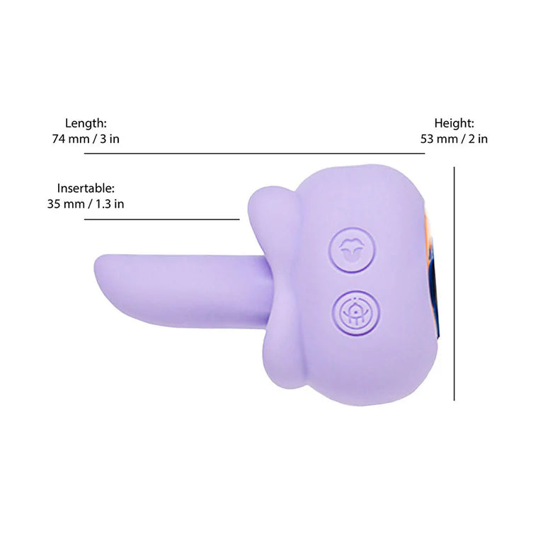 M’Lady Rotating Tongue Rechargeable Silicone Clitoral Stimulator