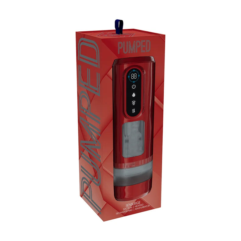 Pumped Sensurge Automatic Rechargeable Heating, Sucking, Thrusting, Vibrating Male Pump