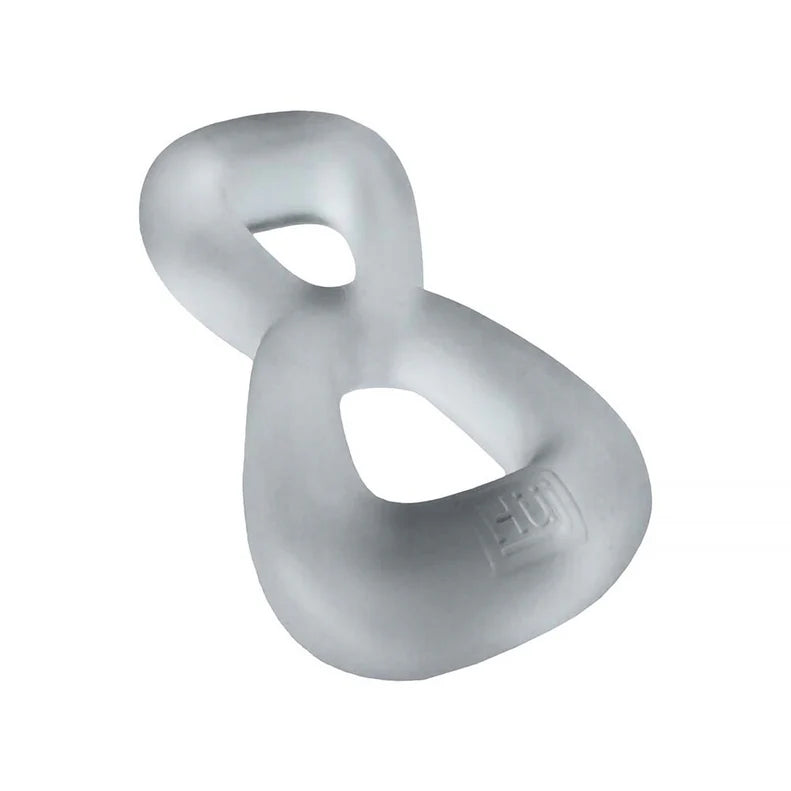 Hunkyjunk Boomerang Silicone Double-Ring Cockring & Nut-Tugger