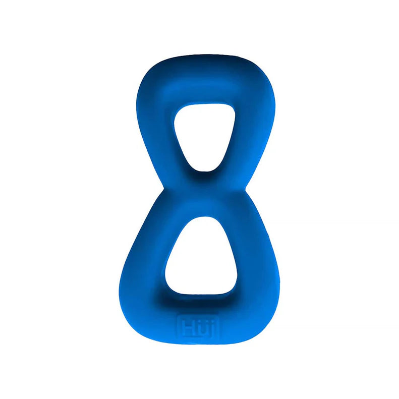Hunkyjunk Boomerang Silicone Double-Ring Cockring & Nut-Tugger