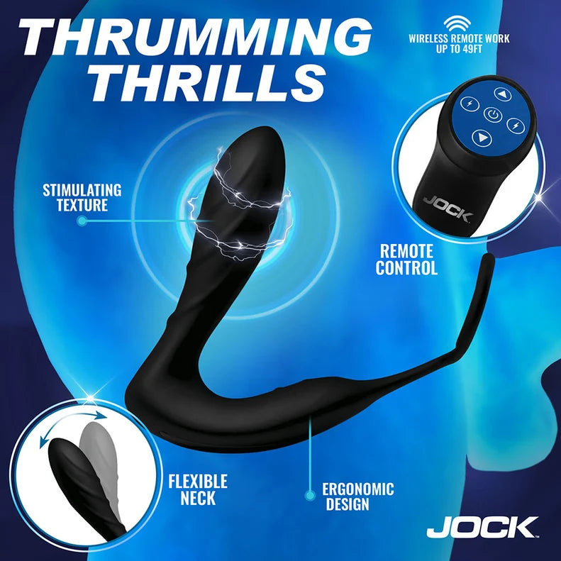 Jock Shockwave E-Stim Anal Plug & Cock Ring