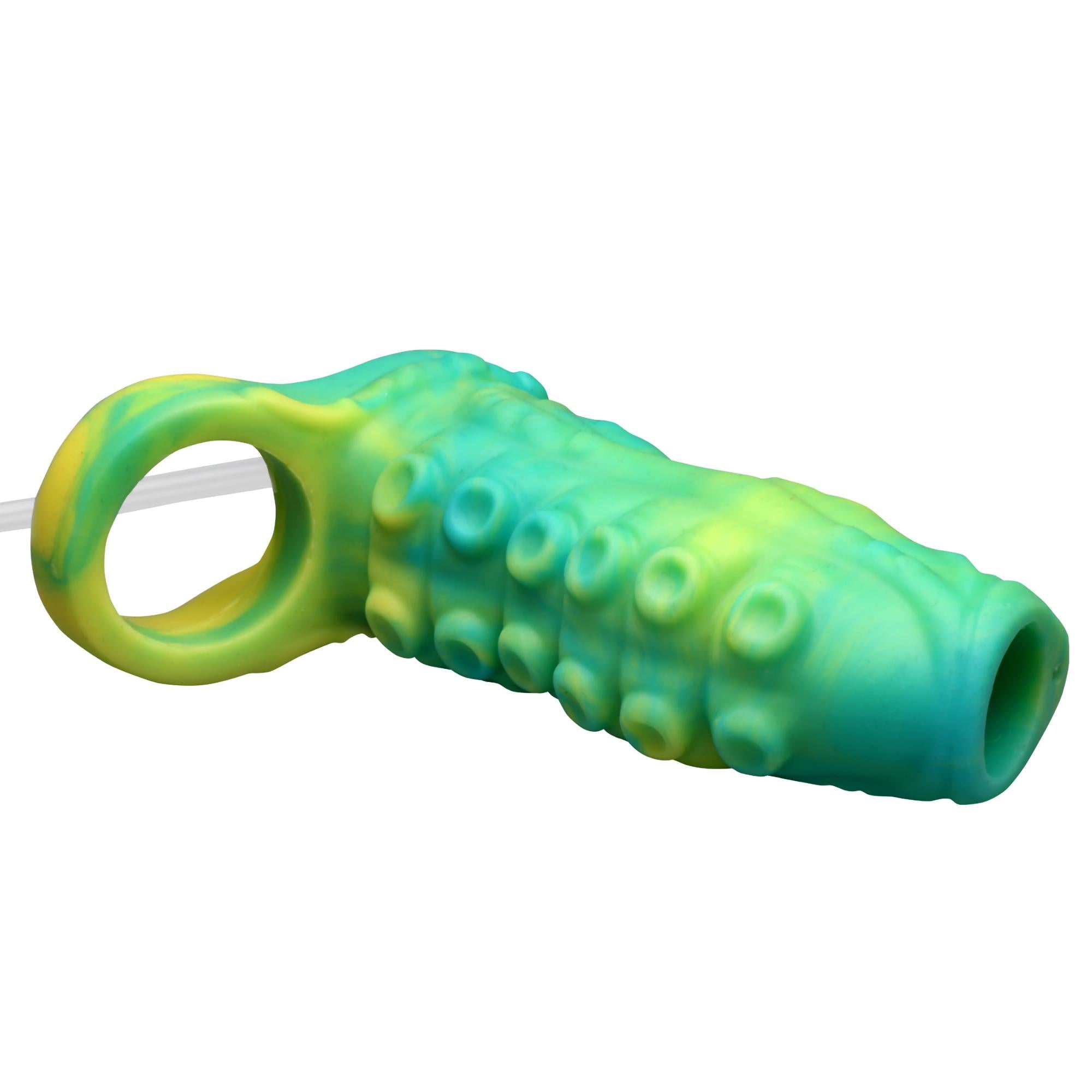 Creature Cocks Tentacle Squirting Silicone Penis Enhancer – Fantasy Monster Sleeve with C-Ring