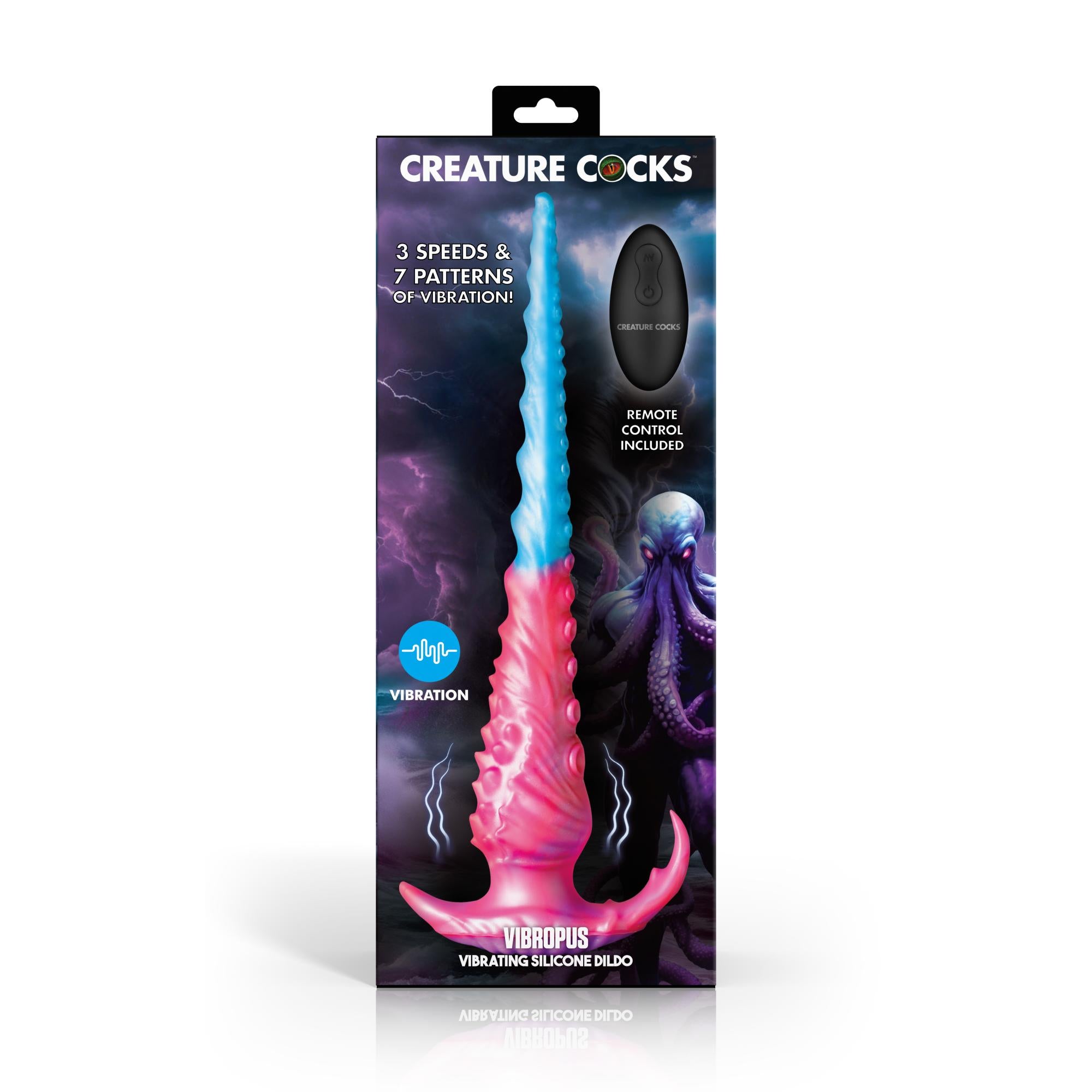 Creature Cocks Eyegor – Thrusting & Vibrating Rechargeable Silicone Dildo with Remote