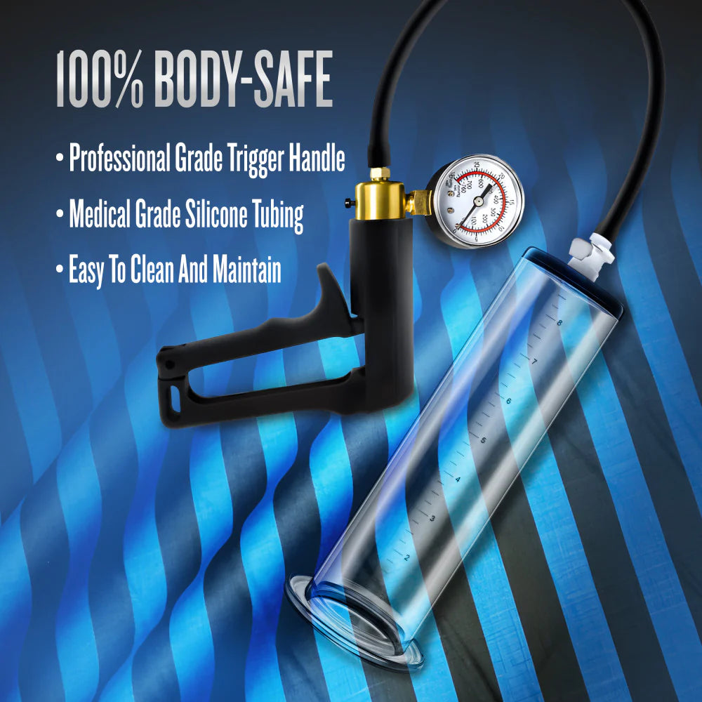 Blush Performance VX7 Vacuum with Brass Trigger & Pressure Gauge Manual Penis Pump