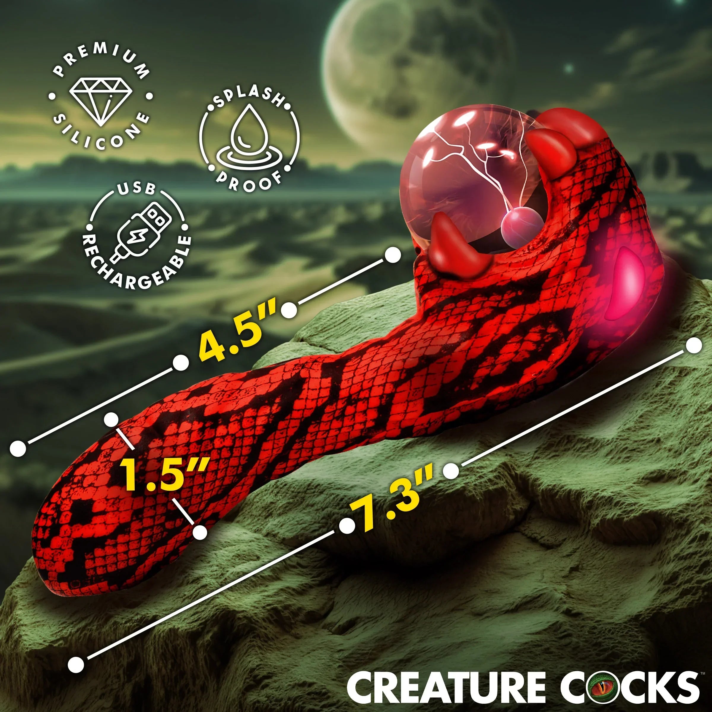 Creature Cocks Cobra Rechargeable Silicone Plasma Vibrator