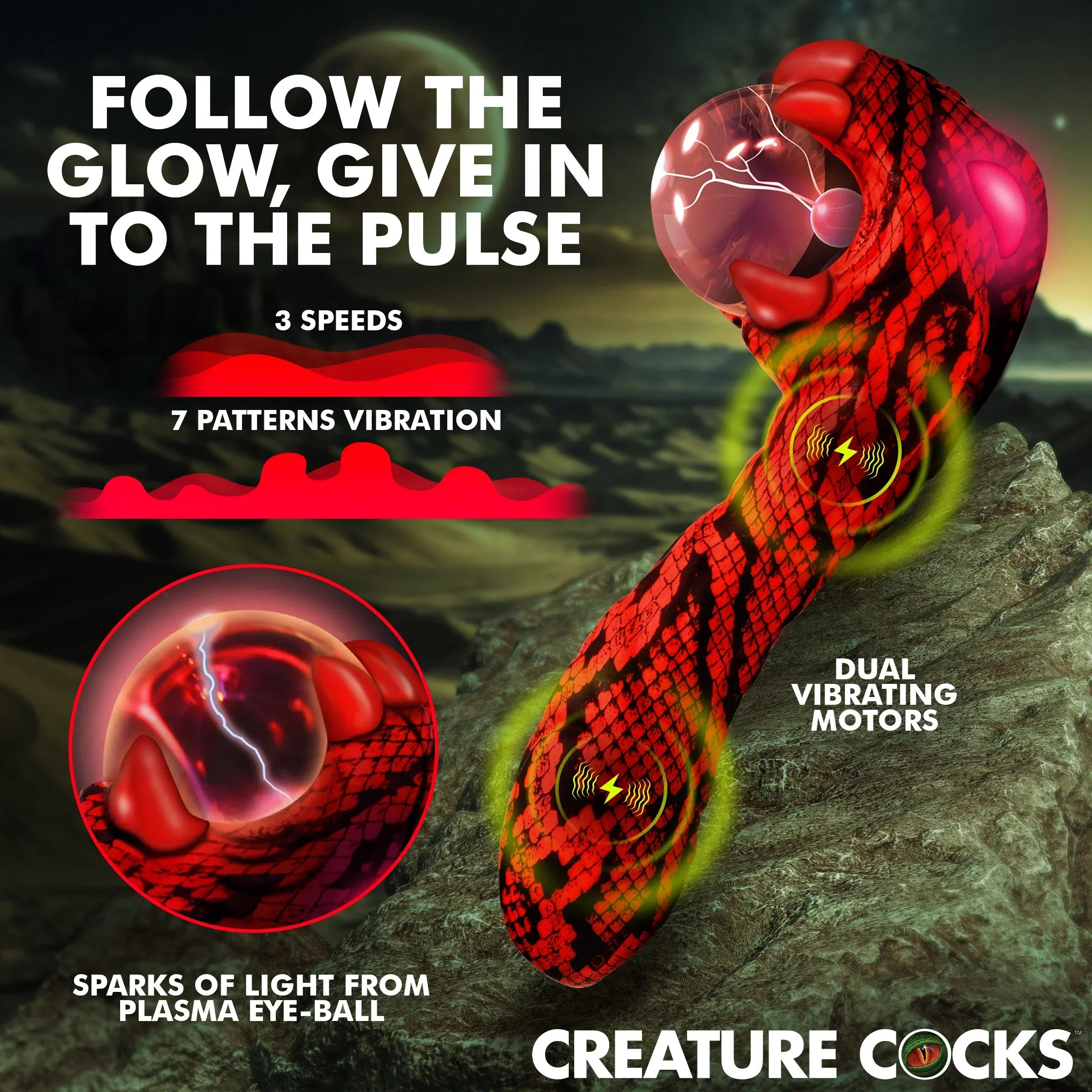 Creature Cocks Cobra Rechargeable Silicone Plasma Vibrator