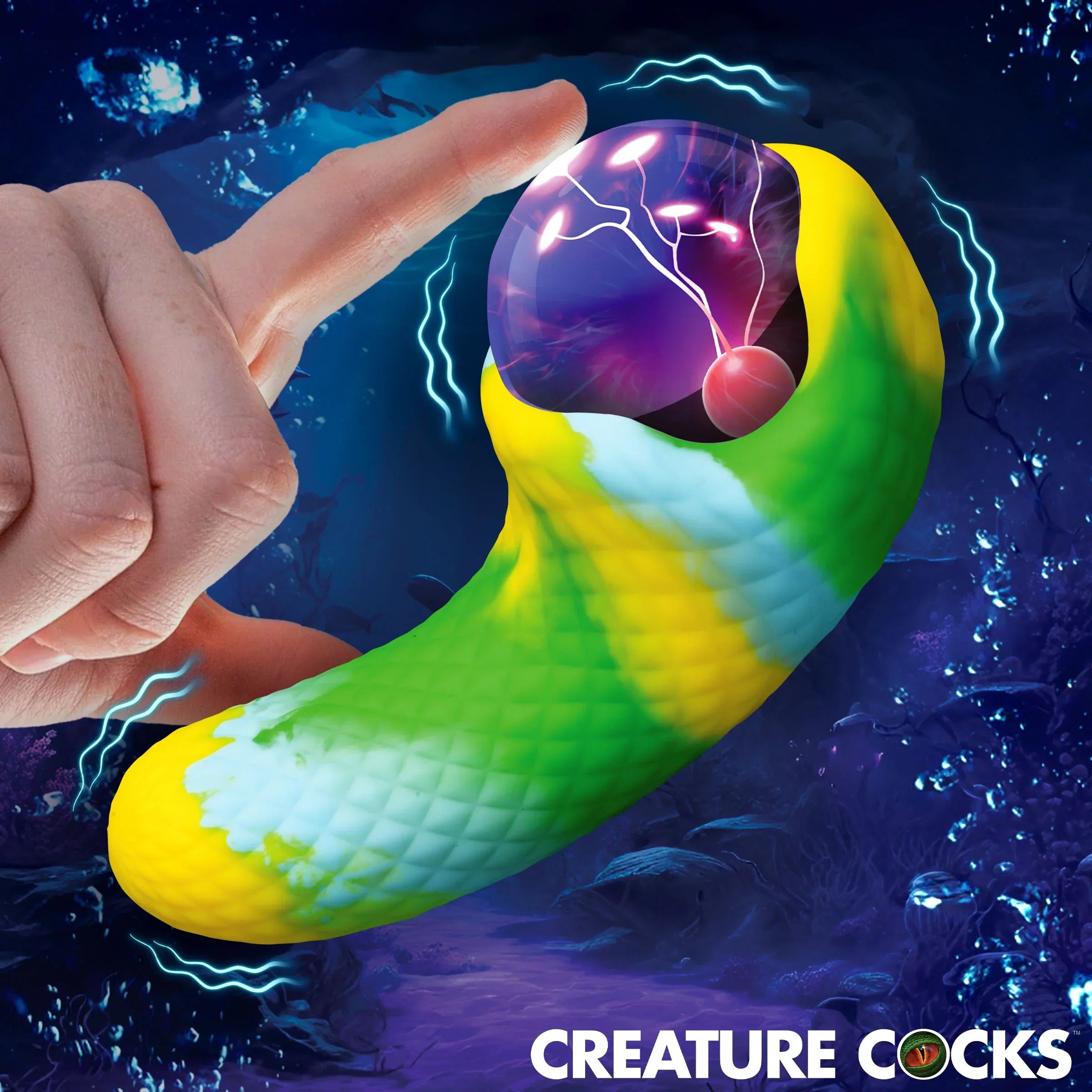 Creature Cocks Electric Eye Plasma Rechargeable Silicone Light-Up Vibrator