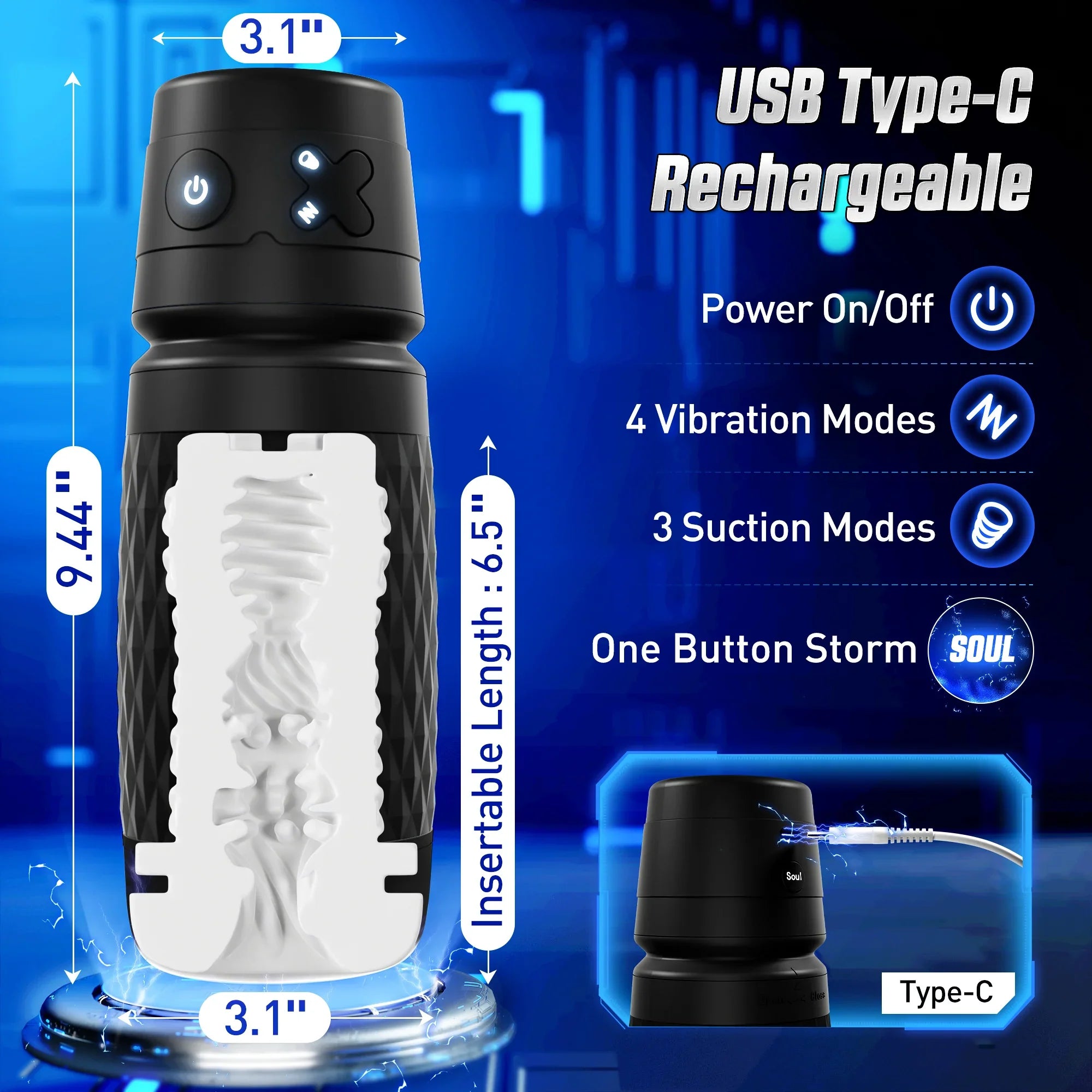 Cyberskin THE WARRIOR – Automatic Male Masturbator