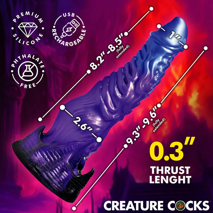 Diabolos Thrusting & Vibrating Silicone Demon Dildo