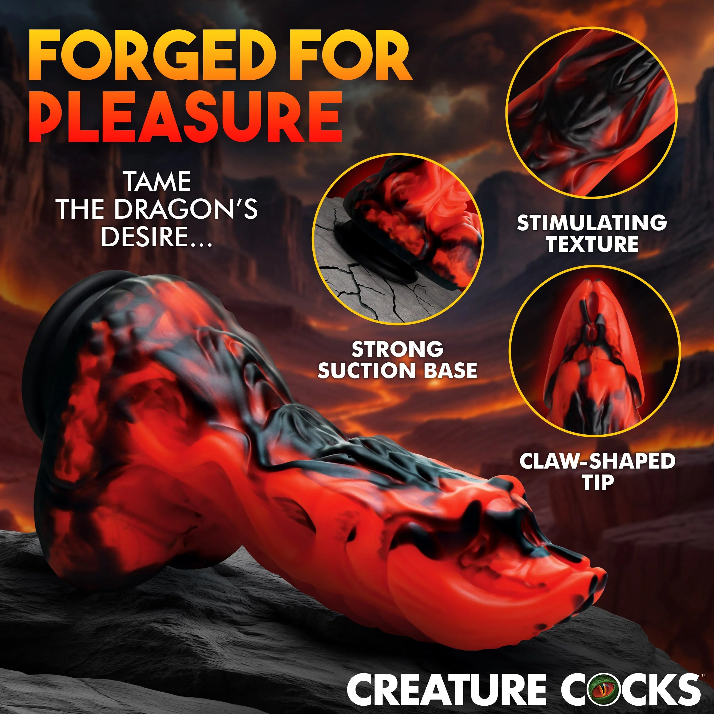 Dragon Thrust Thrusting & Vibrating Silicone Dildo