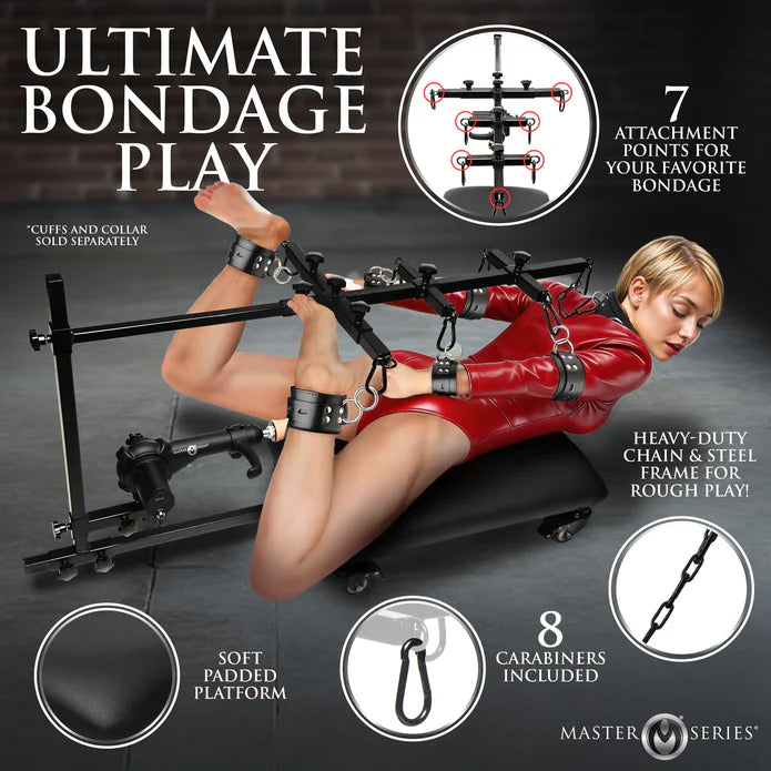 Hog Tie Restraint Rack with Sex Machine