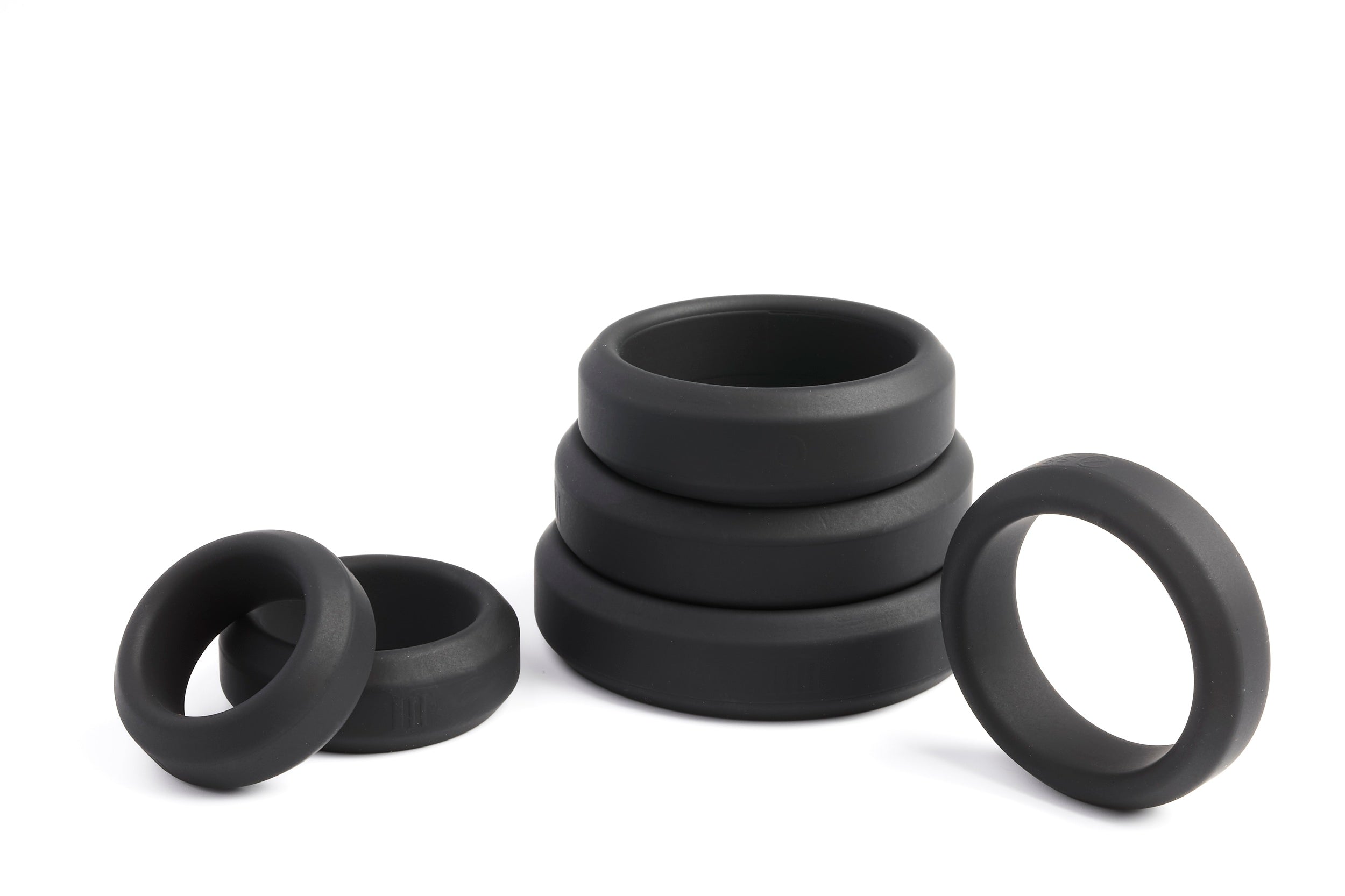 King's Gear King's Fitting Silicone Penis Cock Ring Set 6 Pack - Stretchy Enhancer