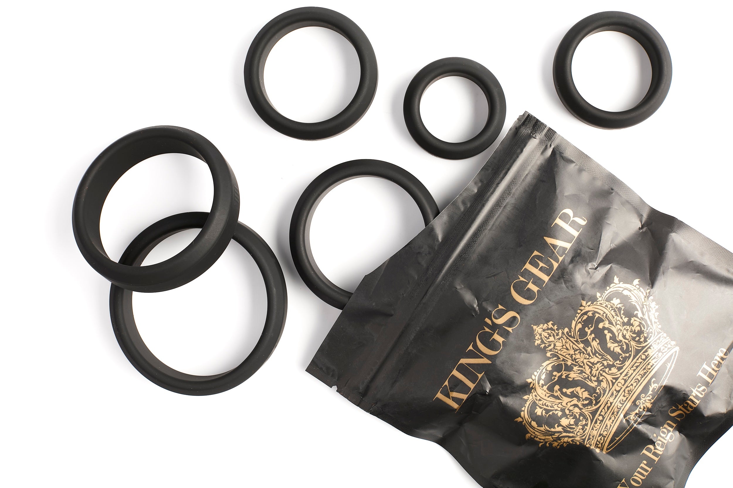 King's Gear King's Fitting Silicone Penis Ring 6 Pack