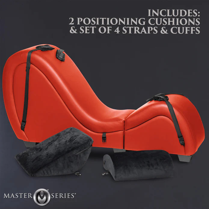 Kinky Sex Chaise with Love Pillows and Restraints
