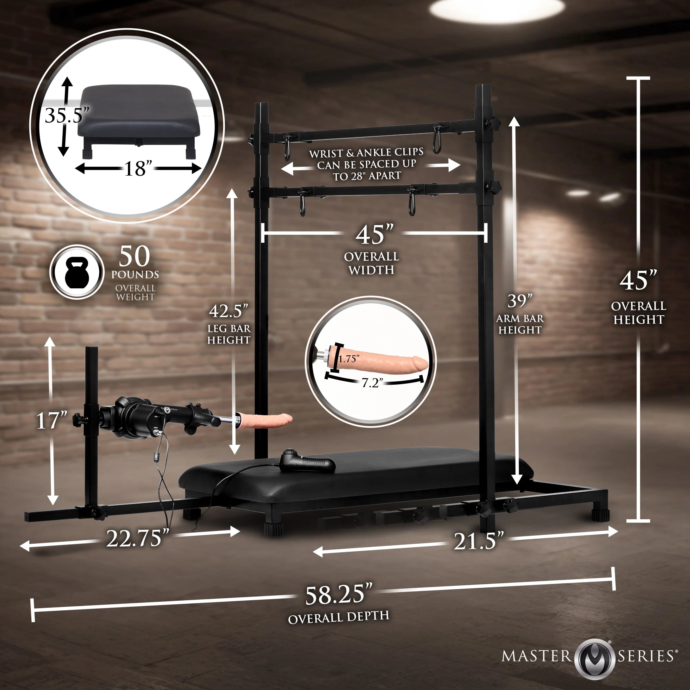 Master Series Heavy-Duty Breeding Stand with Multi-Speed Sex Machine & Restraints