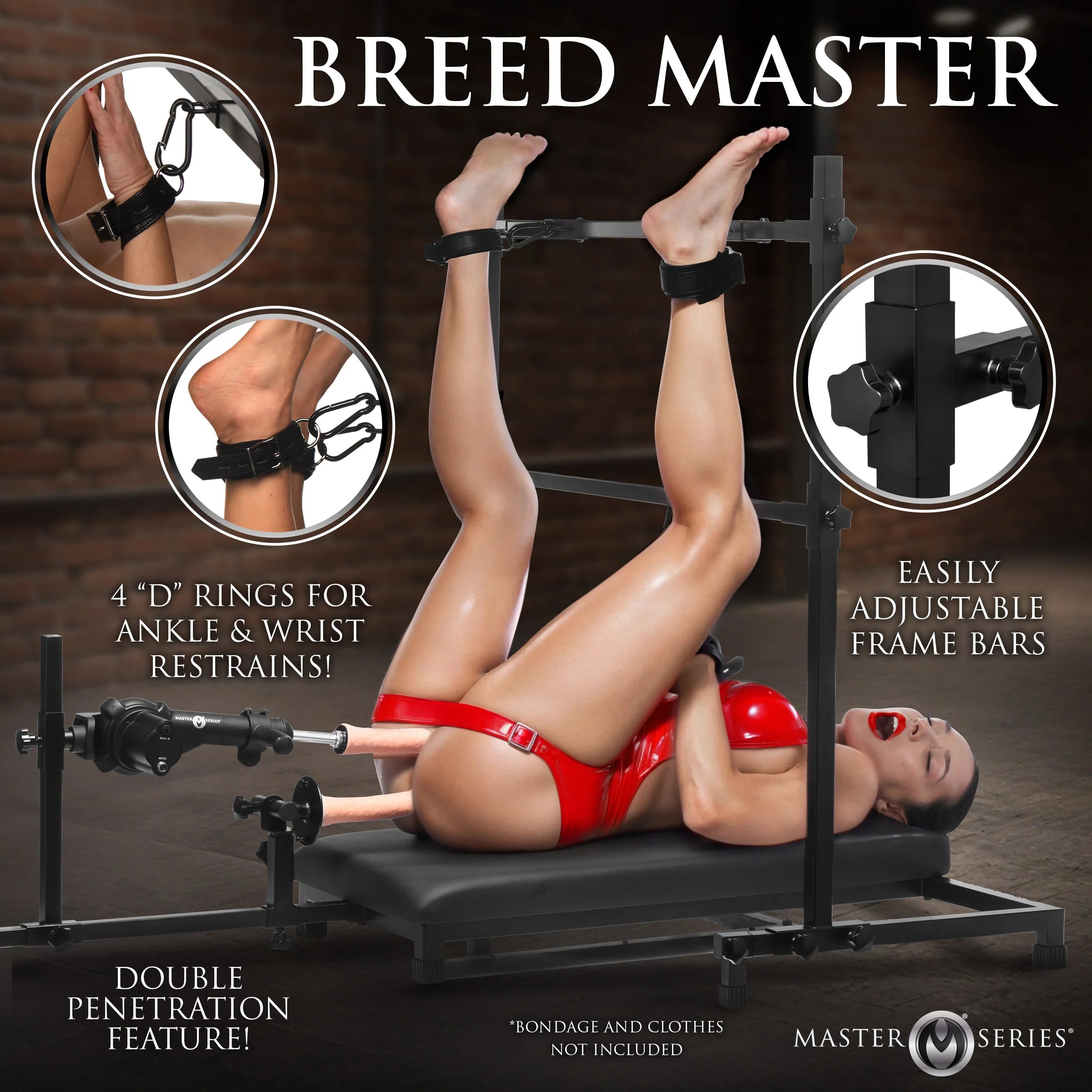 Master Series Heavy-Duty Breeding Stand with Multi-Speed Sex Machine & Restraints