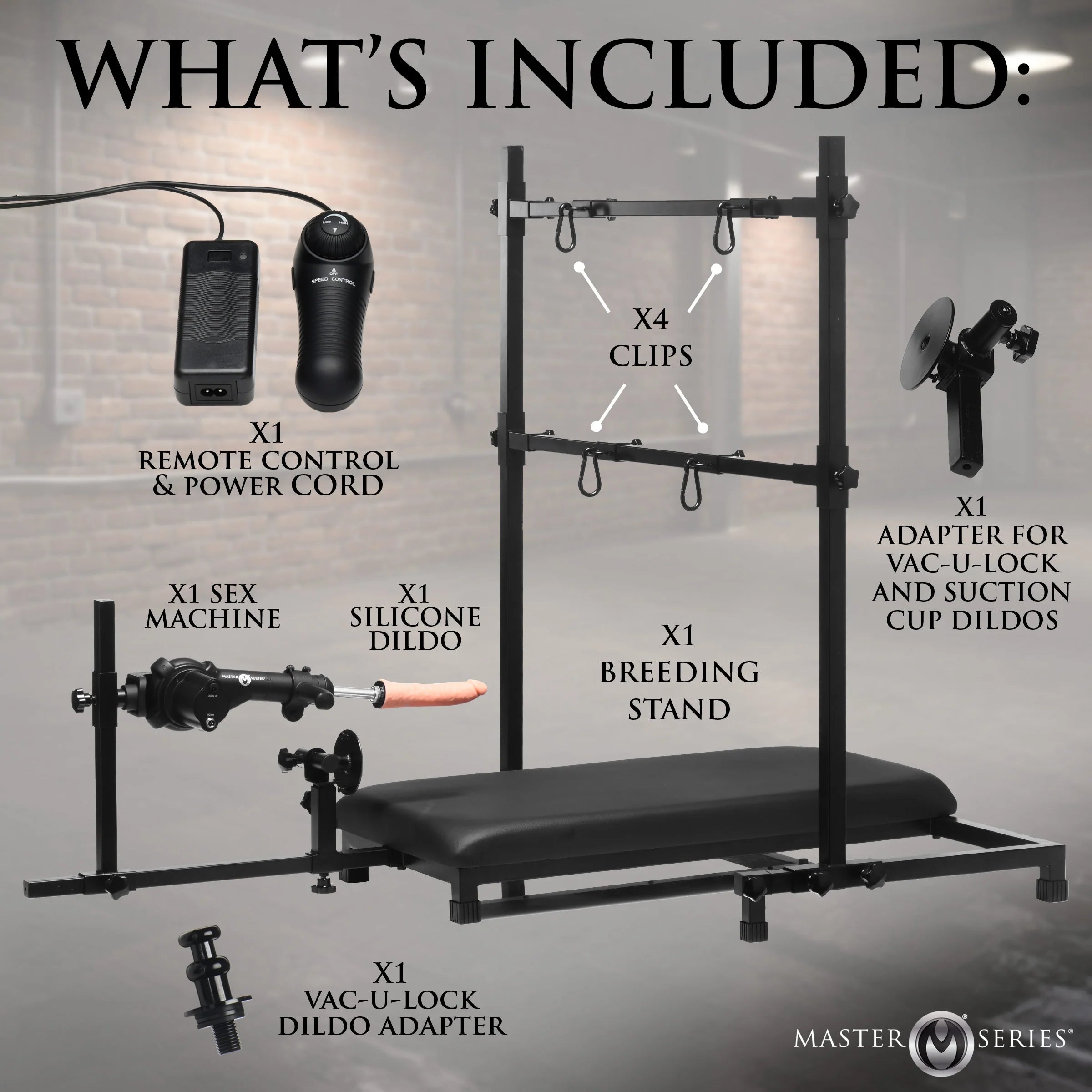 Master Series Heavy-Duty Breeding Stand with Multi-Speed Sex Machine & Restraints