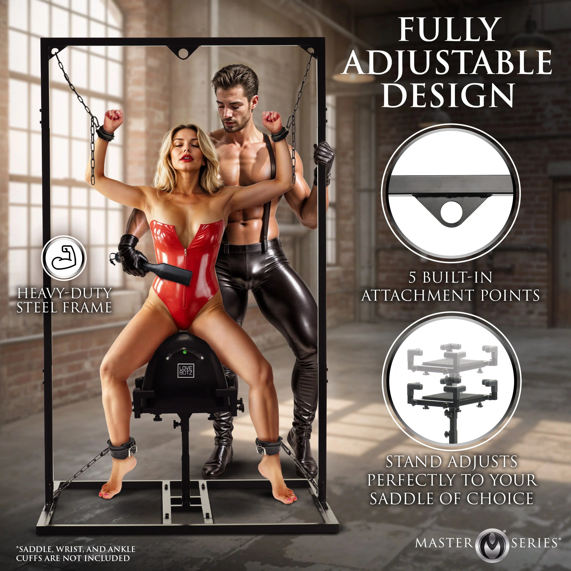 Pleasure Post Saddle Frame – Adjustable Bondage Stand