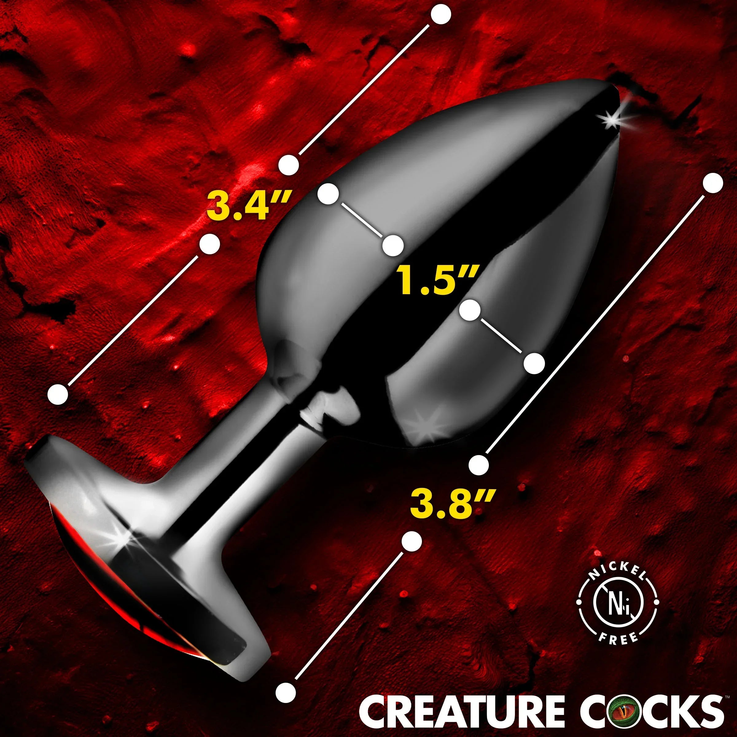 Creature Cocks Red Eye Metal Butt Plug