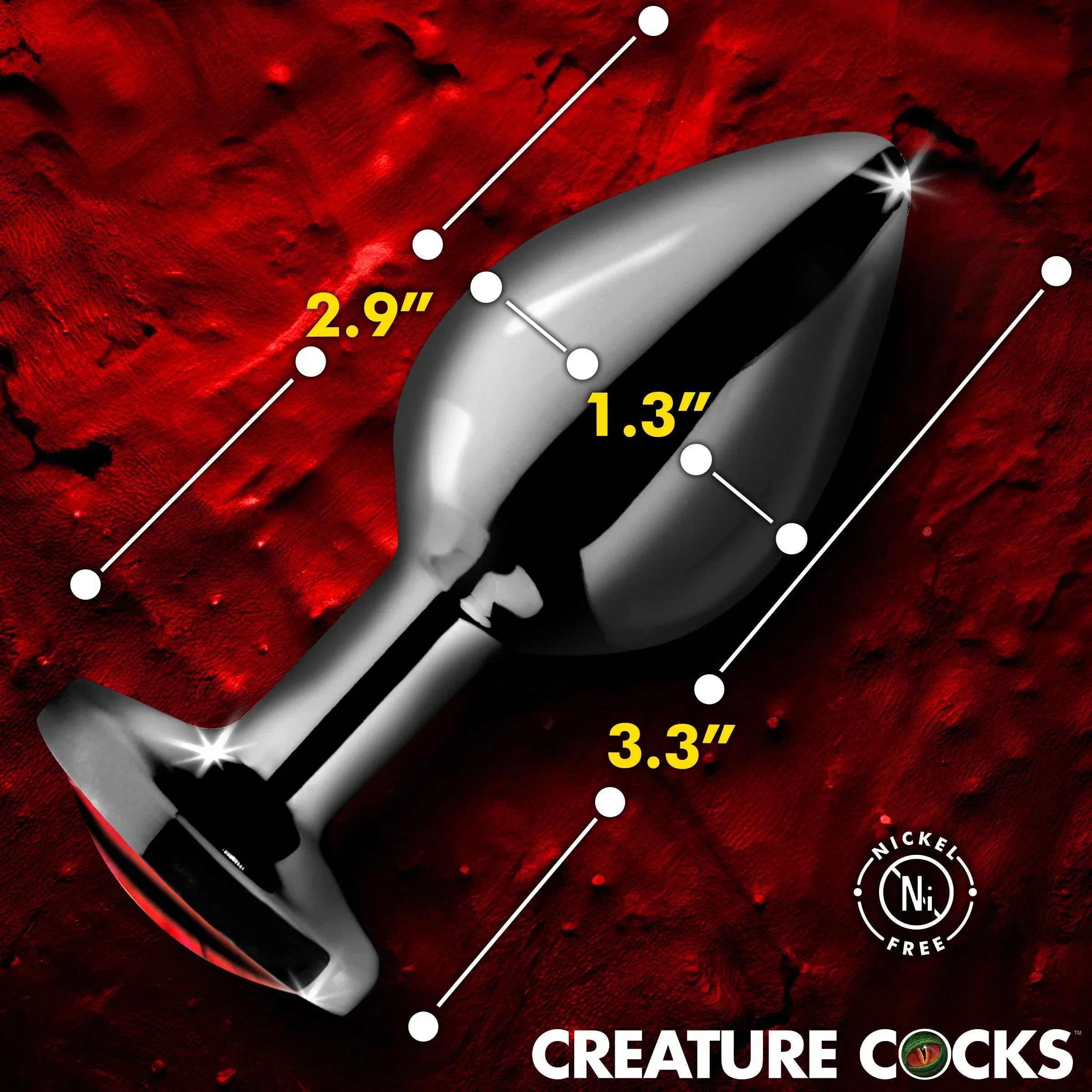 Creature Cocks Red Eye Metal Butt Plug