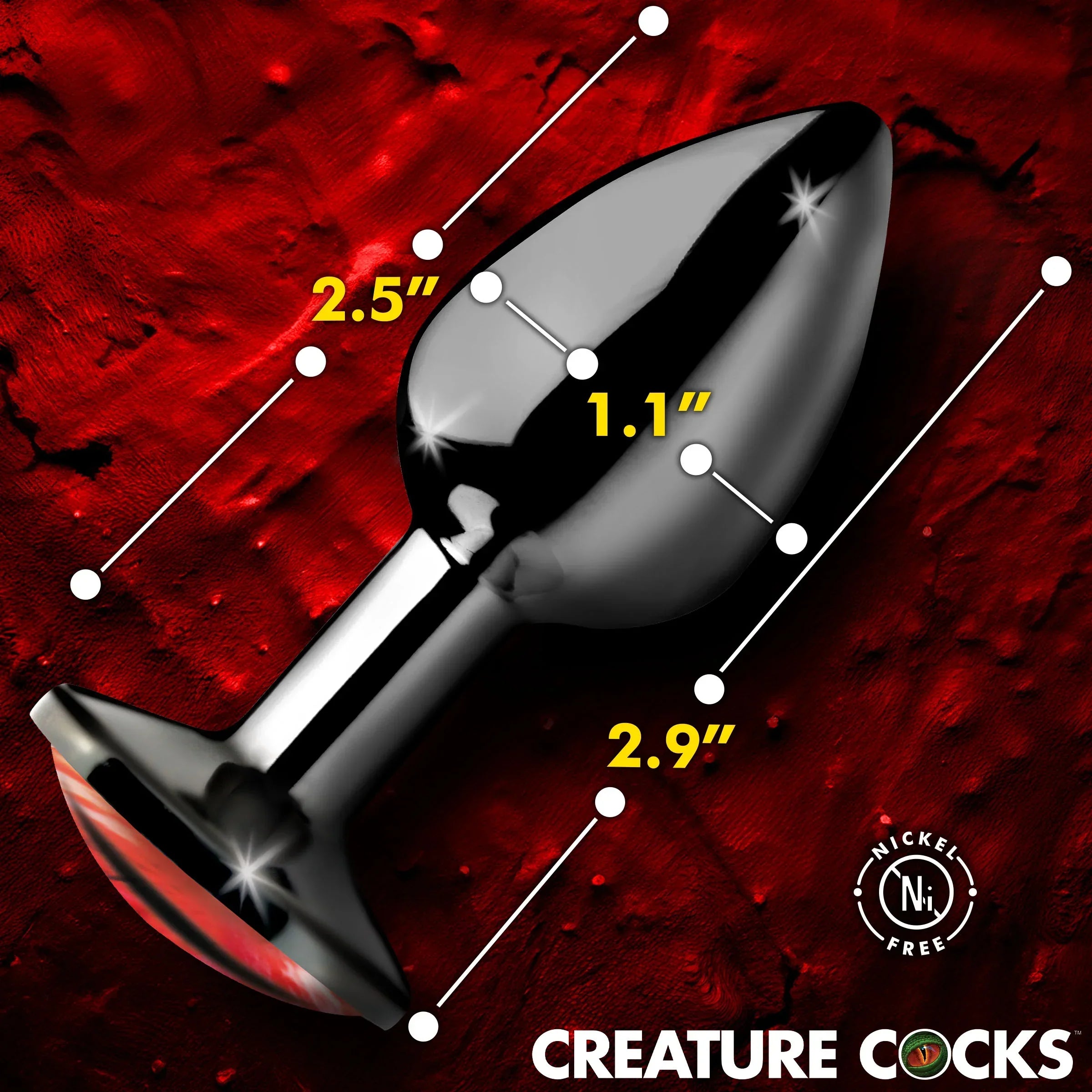 Creature Cocks Red Eye Metal Butt Plug
