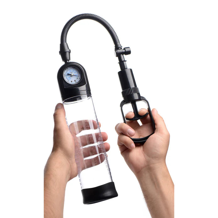 Trigger Penis Pump with Built-in Pressure Gauge
