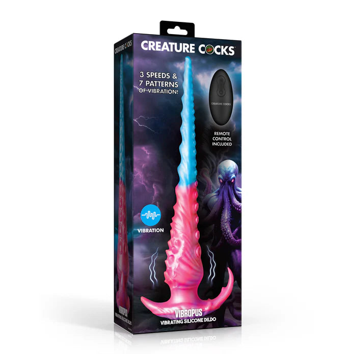 Vibropus Vibrating Silicone Tentacle Dildo with Remote Control
